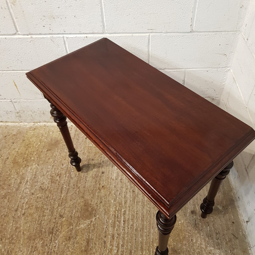 ANTIQUE VICTORIAN MAHOGANY FOLD OVER CARD TABLE C1880 View X