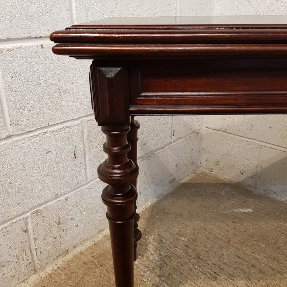 ANTIQUE VICTORIAN MAHOGANY FOLD OVER CARD TABLE C1880 View XII