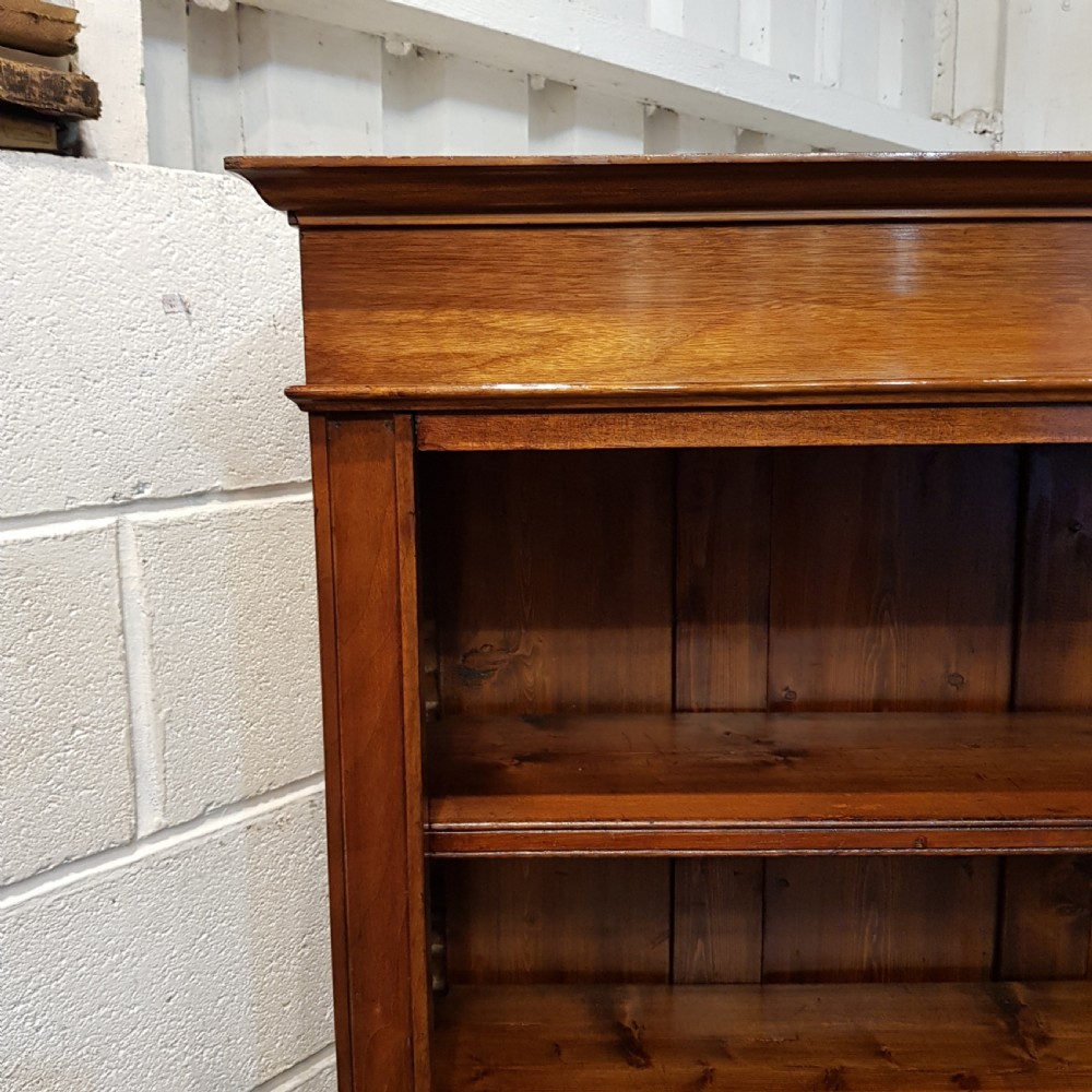 ANTIQUE VICTORIAN LARGE MAHOGANY OPEN BOOKCASE C1880 View III