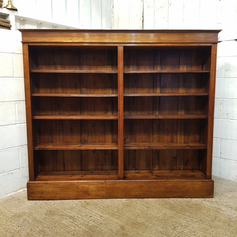 ANTIQUE VICTORIAN LARGE MAHOGANY OPEN BOOKCASE C1880 View IV