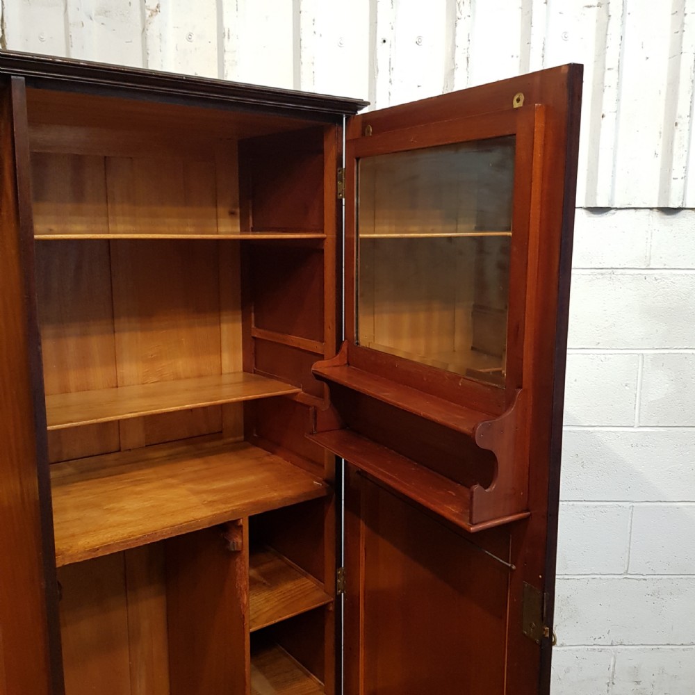 ANTIQUE EDWARDIAN MAHOGANY WARDROBE COMPACTUM C1900 View III