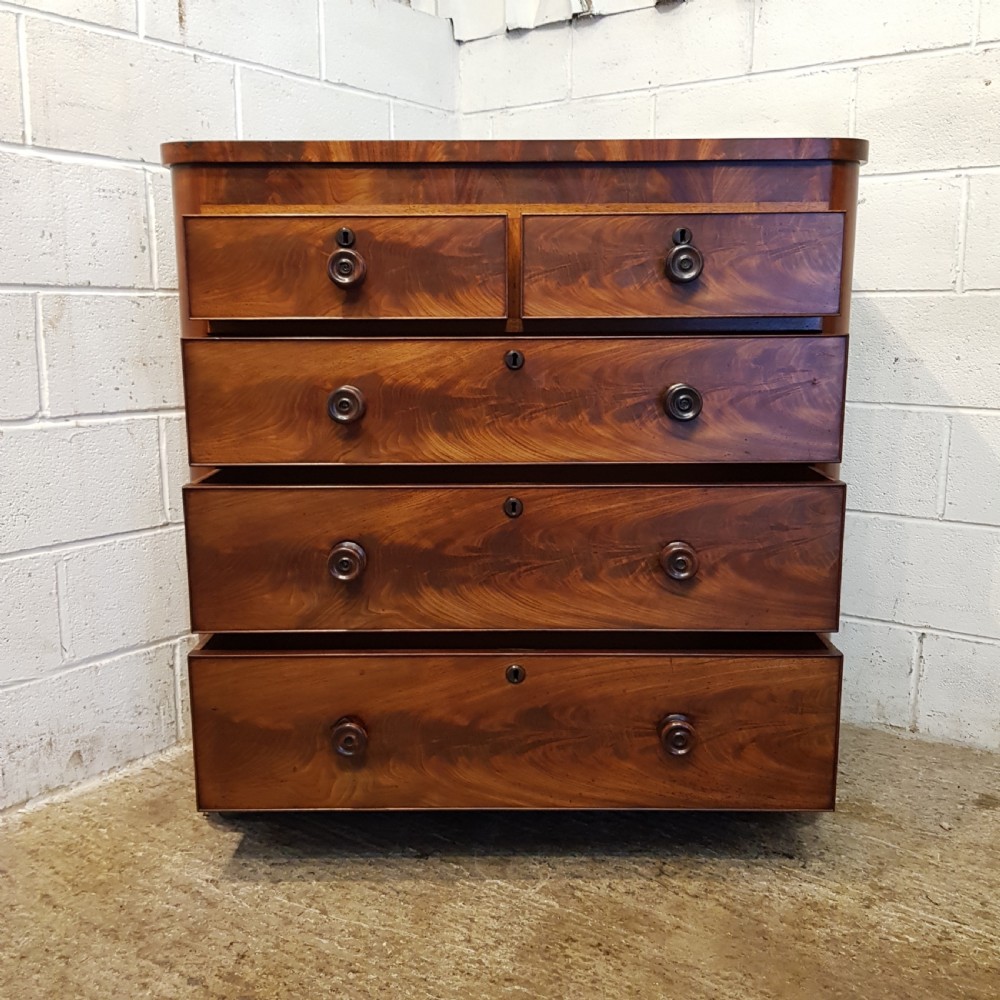 ANTIQUE VICTORIAN MAHOGANY CHEST OF DRAWERS C1880 View II