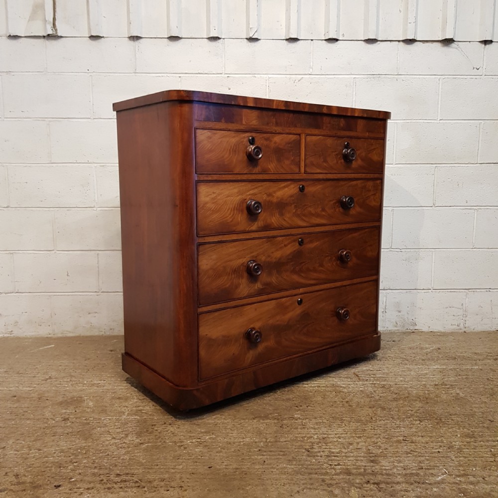 ANTIQUE VICTORIAN MAHOGANY CHEST OF DRAWERS C1880 View IV