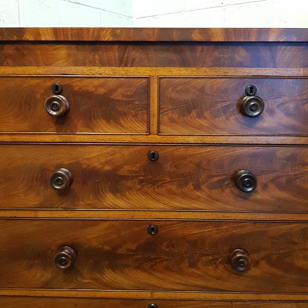 ANTIQUE VICTORIAN MAHOGANY CHEST OF DRAWERS C1880 View V