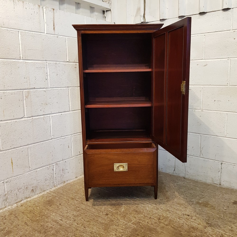 ANTIQUE LATE VICTORIAN MAHOGANY TALL CUPBOARD C1890 View V