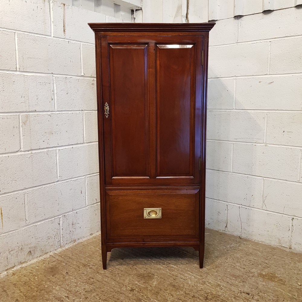 ANTIQUE LATE VICTORIAN MAHOGANY TALL CUPBOARD C1890 View VI