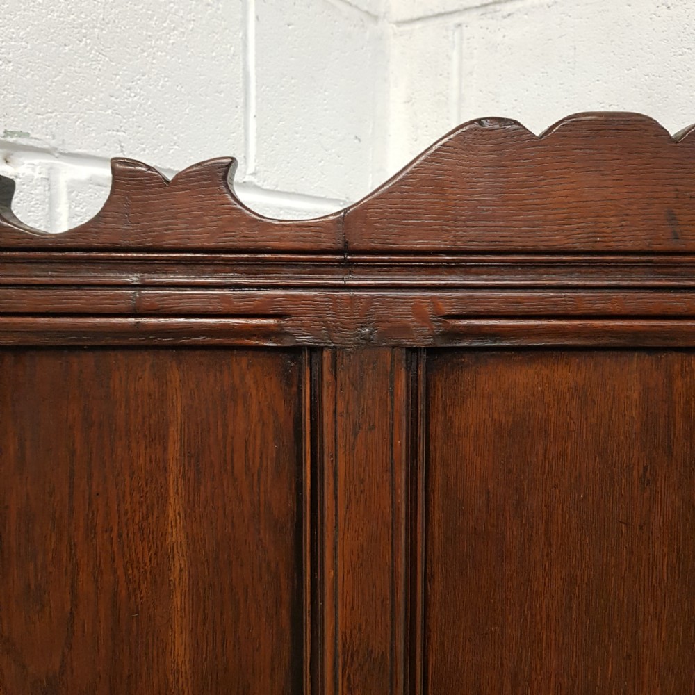 ANTIQUE PAIR EDWARDIAN GEORGIAN JOINED OAK SINGLE BEDS C1900 View III
