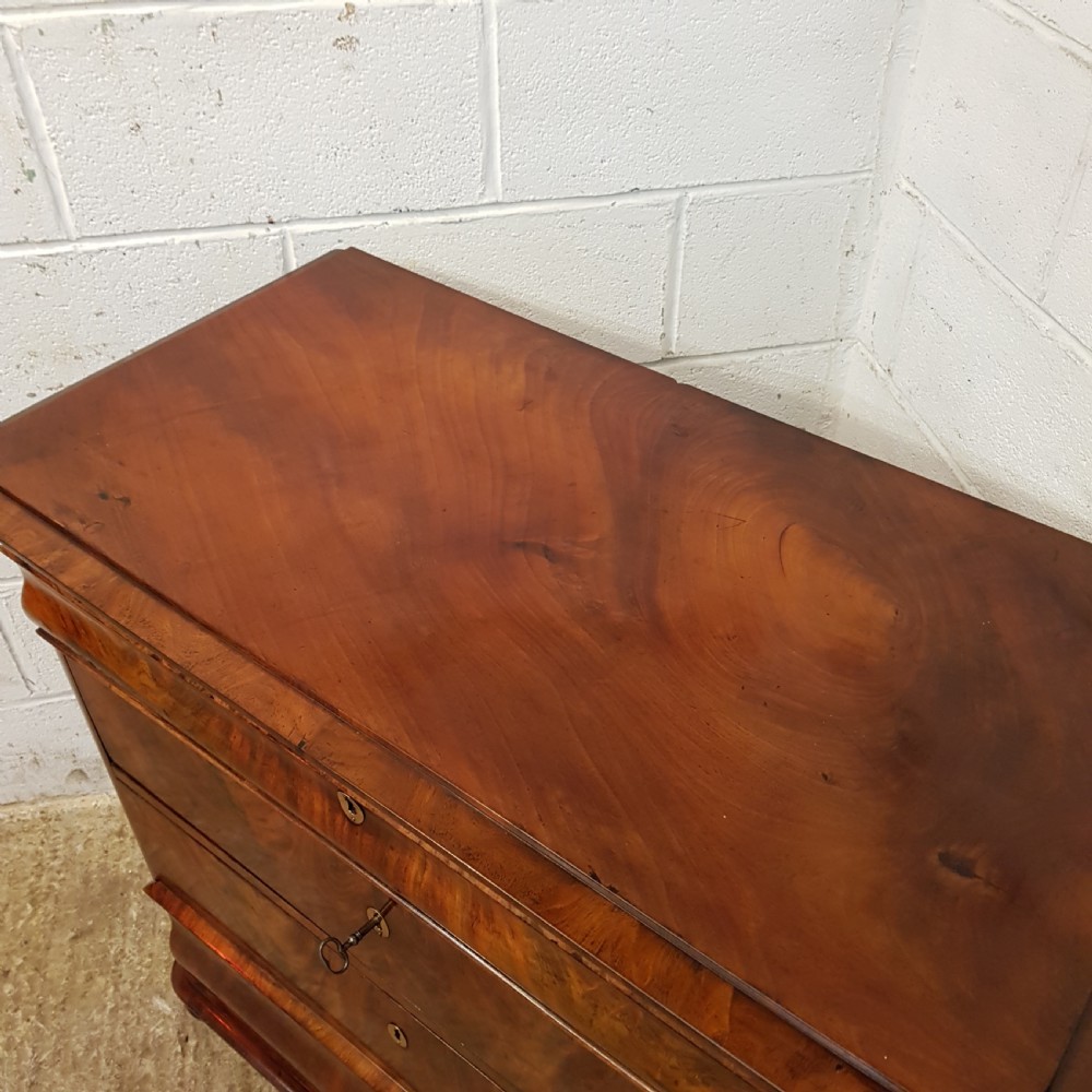 ANTIQUE 19TH CENTURY BIEDERMEIER MAHOGANY CHEST OF DRAWERS C1860 View IV