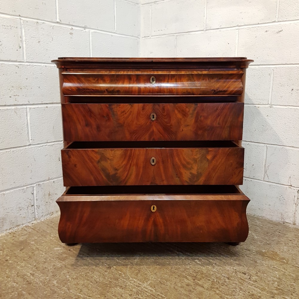 ANTIQUE 19TH CENTURY BIEDERMEIER MAHOGANY CHEST OF DRAWERS C1860 View VI