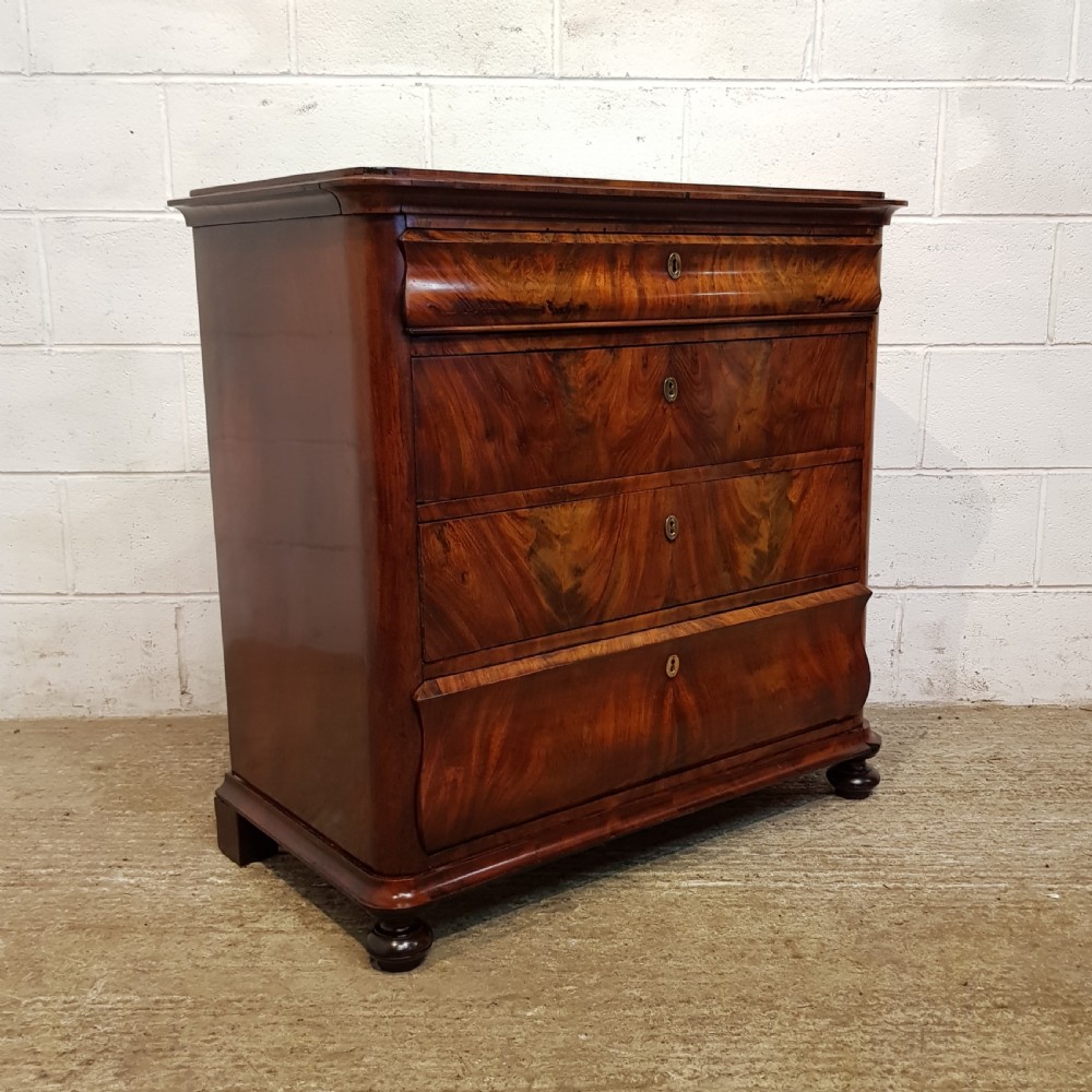 ANTIQUE 19TH CENTURY BIEDERMEIER MAHOGANY CHEST OF DRAWERS C1860 View VII