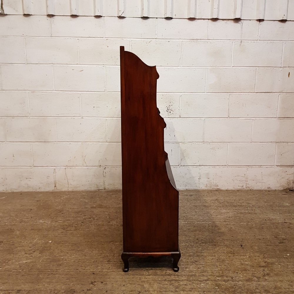 ANTIQUE EDWARDIAN MAHOGANY WATERFALL OPEN BOOKCASE C1900 View IV
