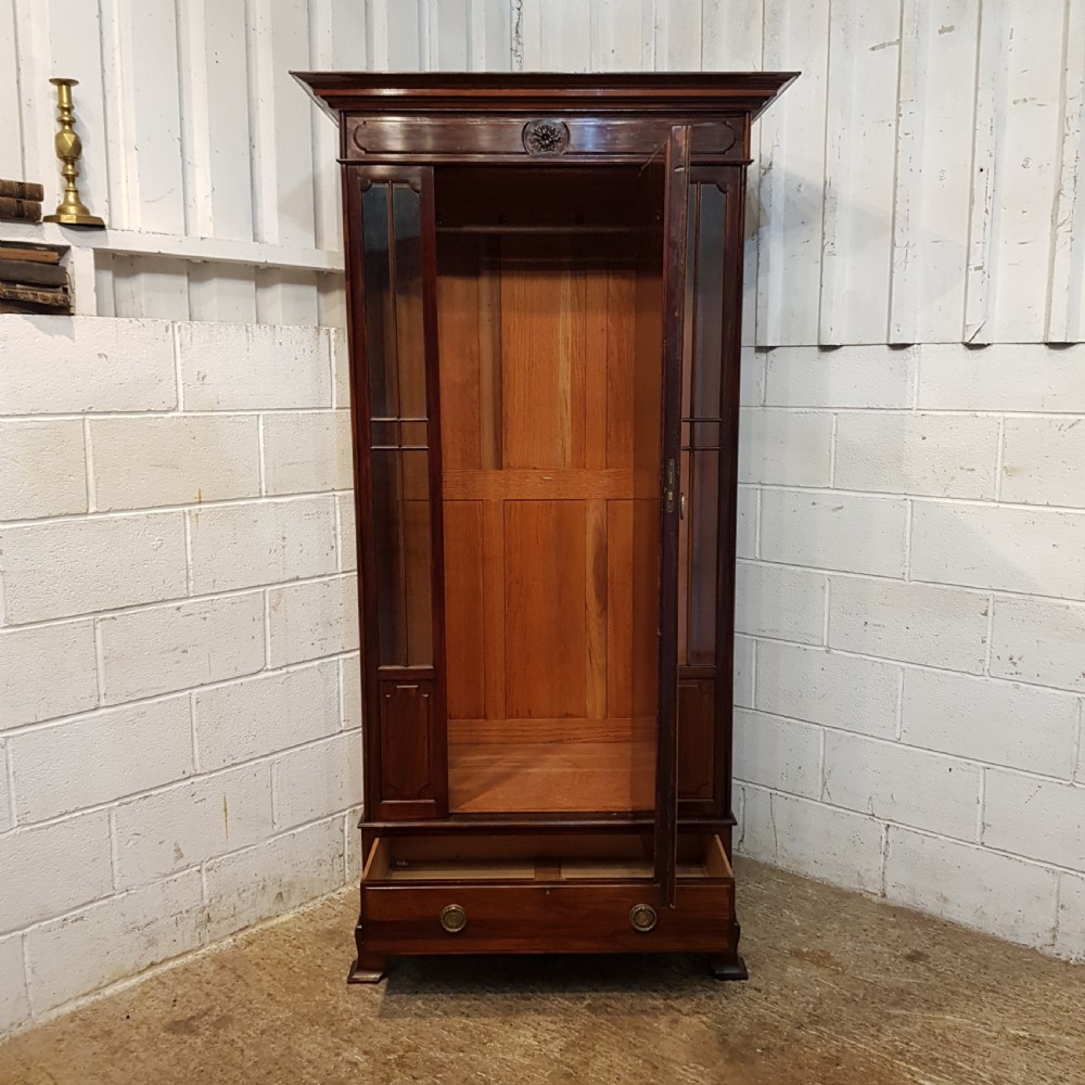 ANTIQUE VICTORIAN MAHOGANY SINGLE WARDROBE BY JAZ SCHOOLBRED C1870 View VI