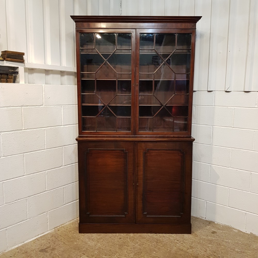 ANTIQUE WILLIAM 1V MAHOGANY LIBRARY BOOKCASE C1830 View VI