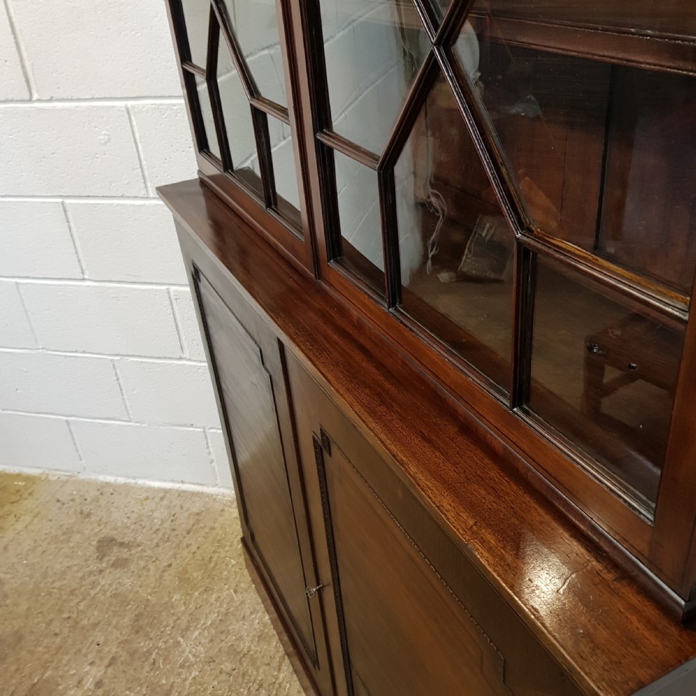 ANTIQUE WILLIAM 1V MAHOGANY LIBRARY BOOKCASE C1830 View VII