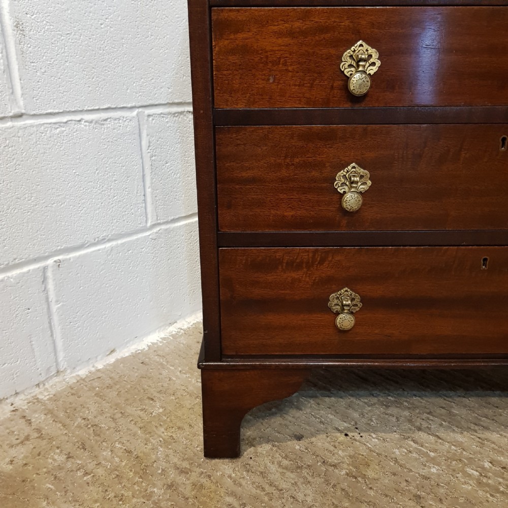 ANTIQUE EDWARDIAN MAHOGANY DWARF CHEST OF DRAWERS C1900 View III