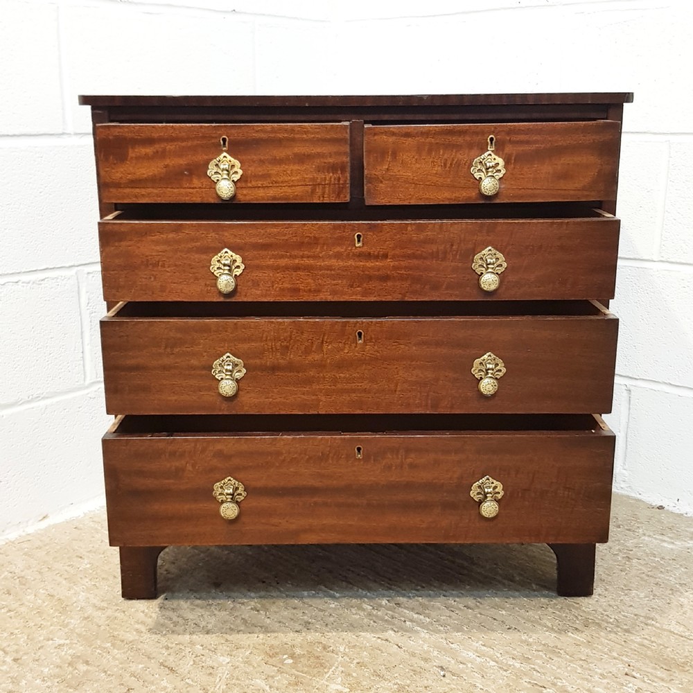 ANTIQUE EDWARDIAN MAHOGANY DWARF CHEST OF DRAWERS C1900 View IV