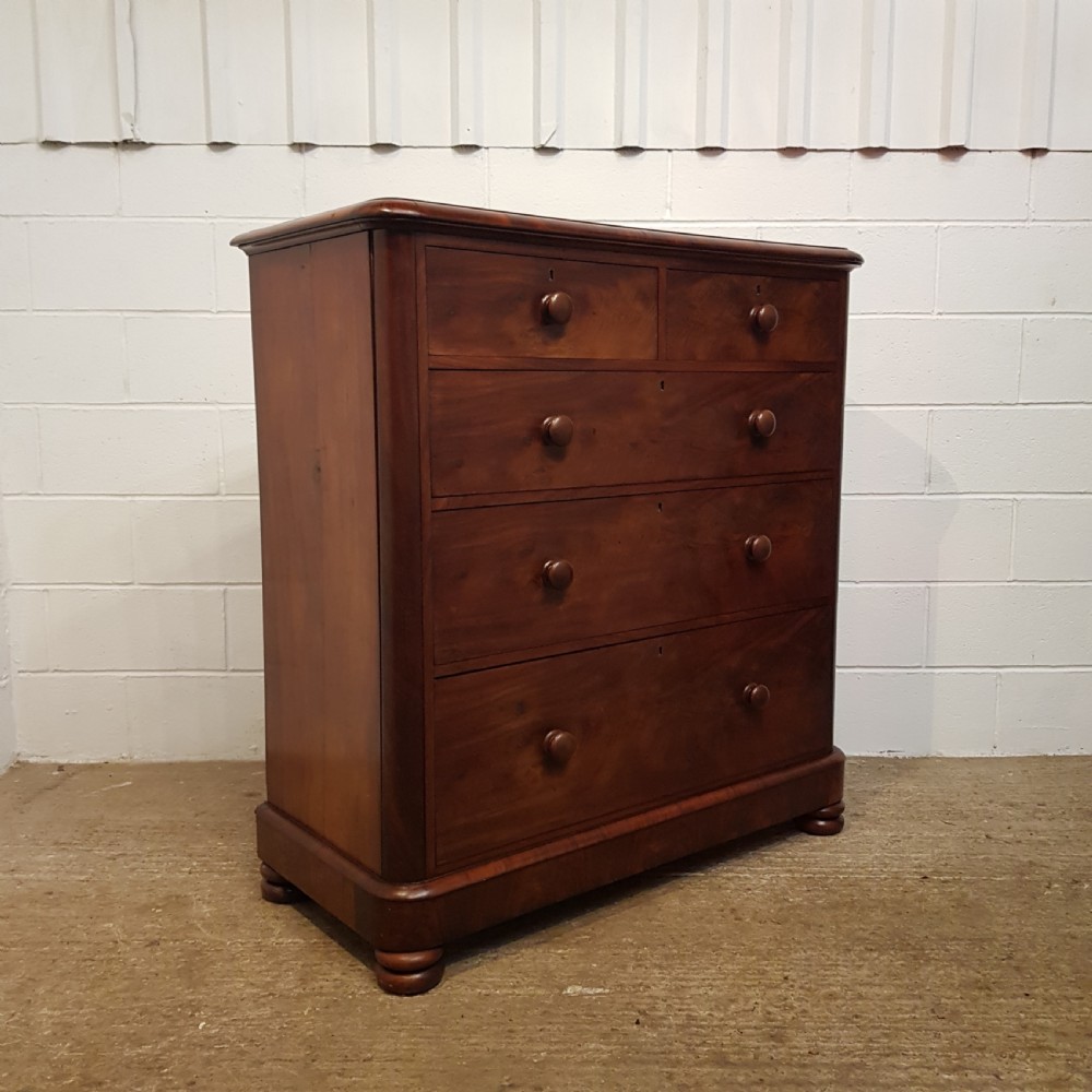 ANTIQUE VICTORIAN MAHOGANY CHEST OF DRAWERS C1860 View III