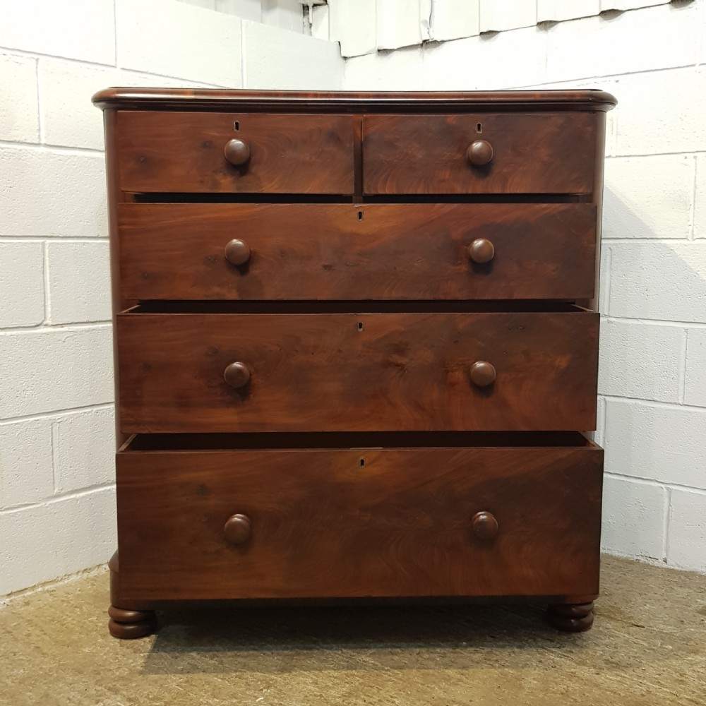ANTIQUE VICTORIAN MAHOGANY CHEST OF DRAWERS C1860 View IV