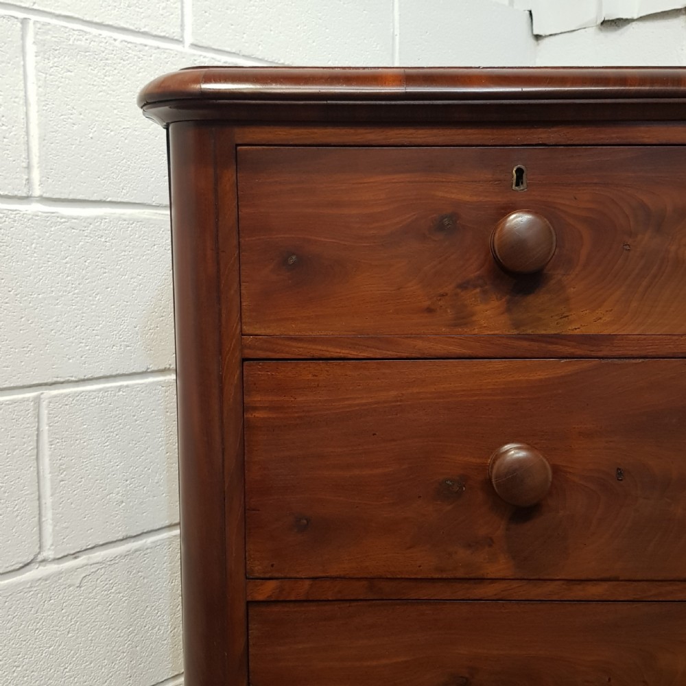 ANTIQUE VICTORIAN MAHOGANY CHEST OF DRAWERS C1860 View V