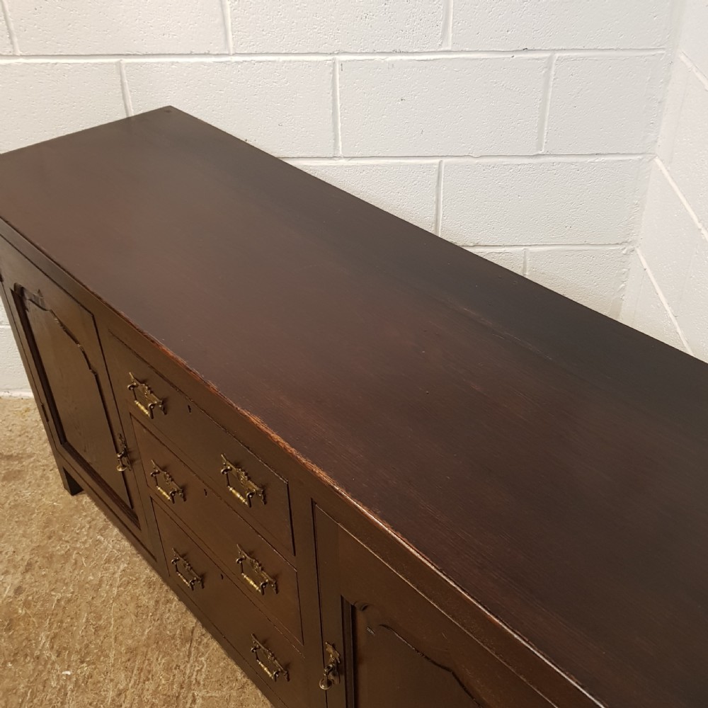 ANTIQUE VICTORIAN COUNTRY JOINED OAK DRESSER BASE C1860 View II