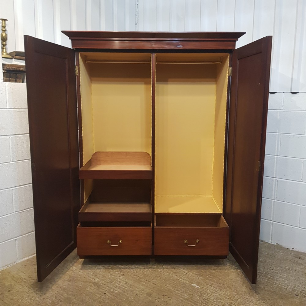 ANTIQUE WILLIAM 1V MAHOGANY DOUBLE WARDROBE C1830 View VI