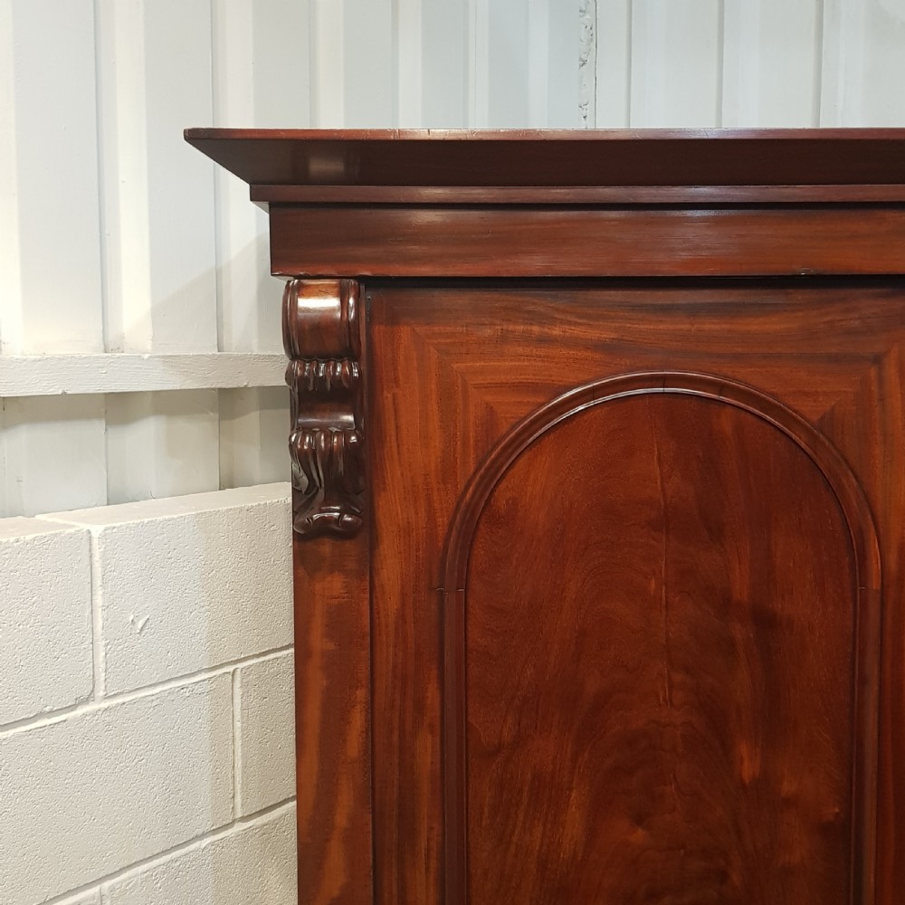 ANTIQUE WILLIAM 1V MAHOGANY DOUBLE WARDROBE C1830 View VII
