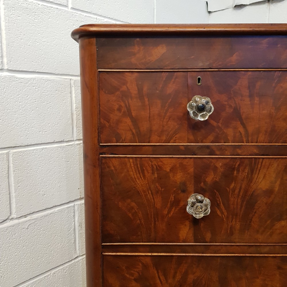 ANTIQUE VICTORIAN MAHOGANY CHEST OF DRAWERS C1880 View II