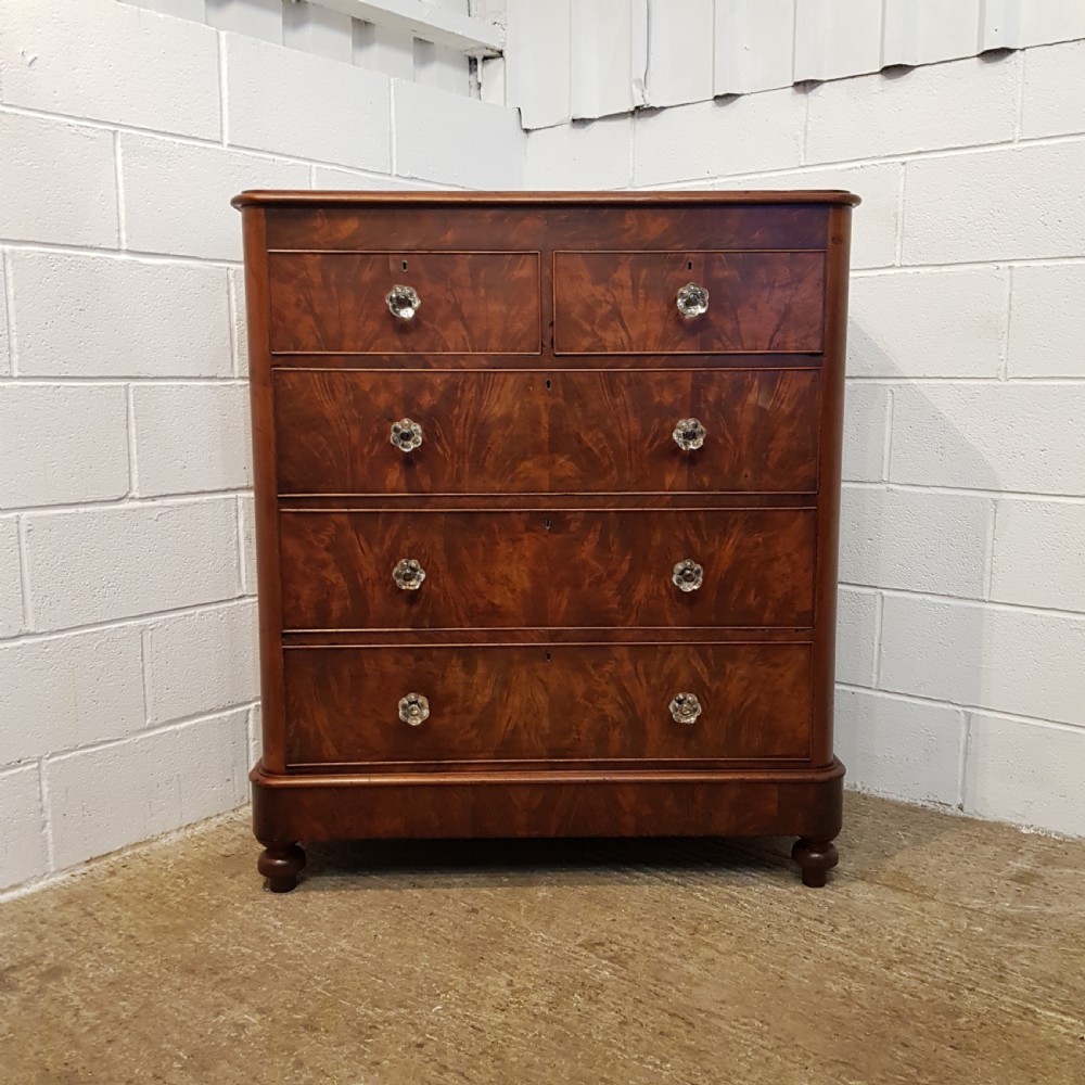 ANTIQUE VICTORIAN MAHOGANY CHEST OF DRAWERS C1880 View IV