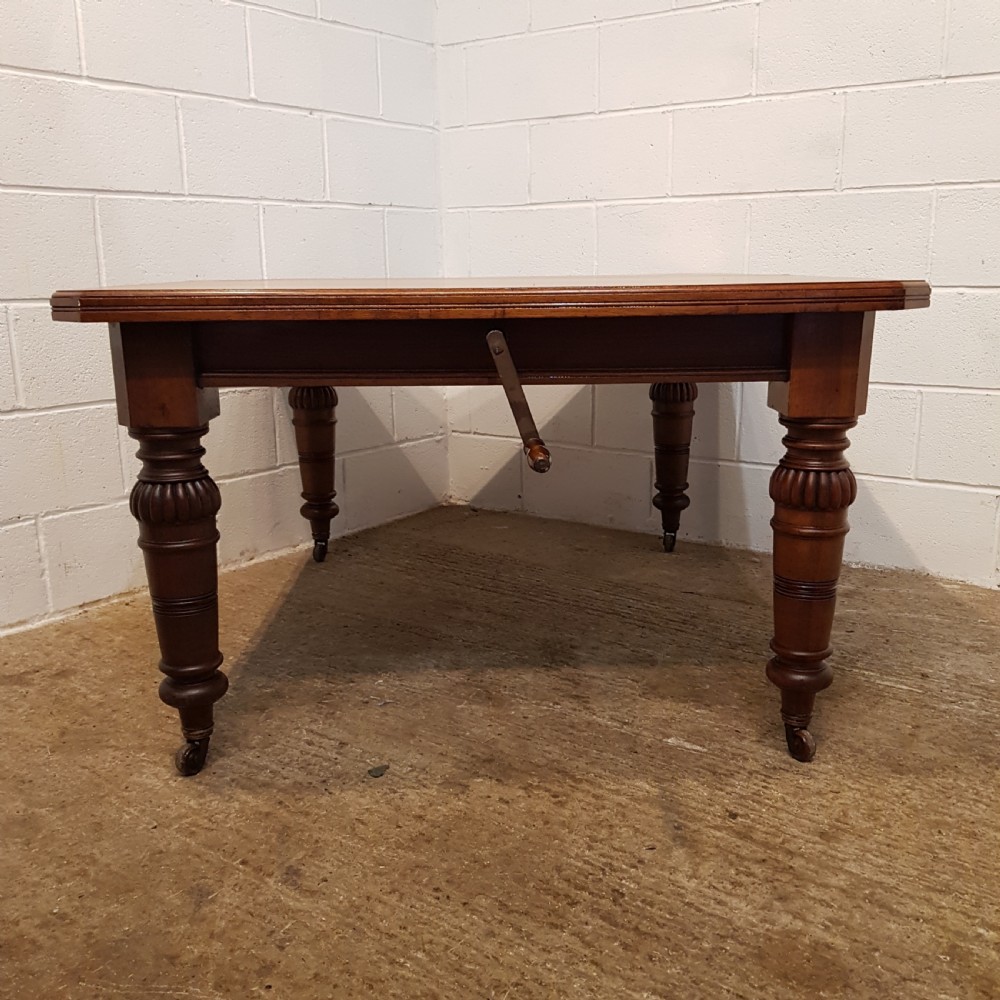 ANTIQUE VICTORIAN WALNUT EXTENDING DINING TABLE C1880 View VI
