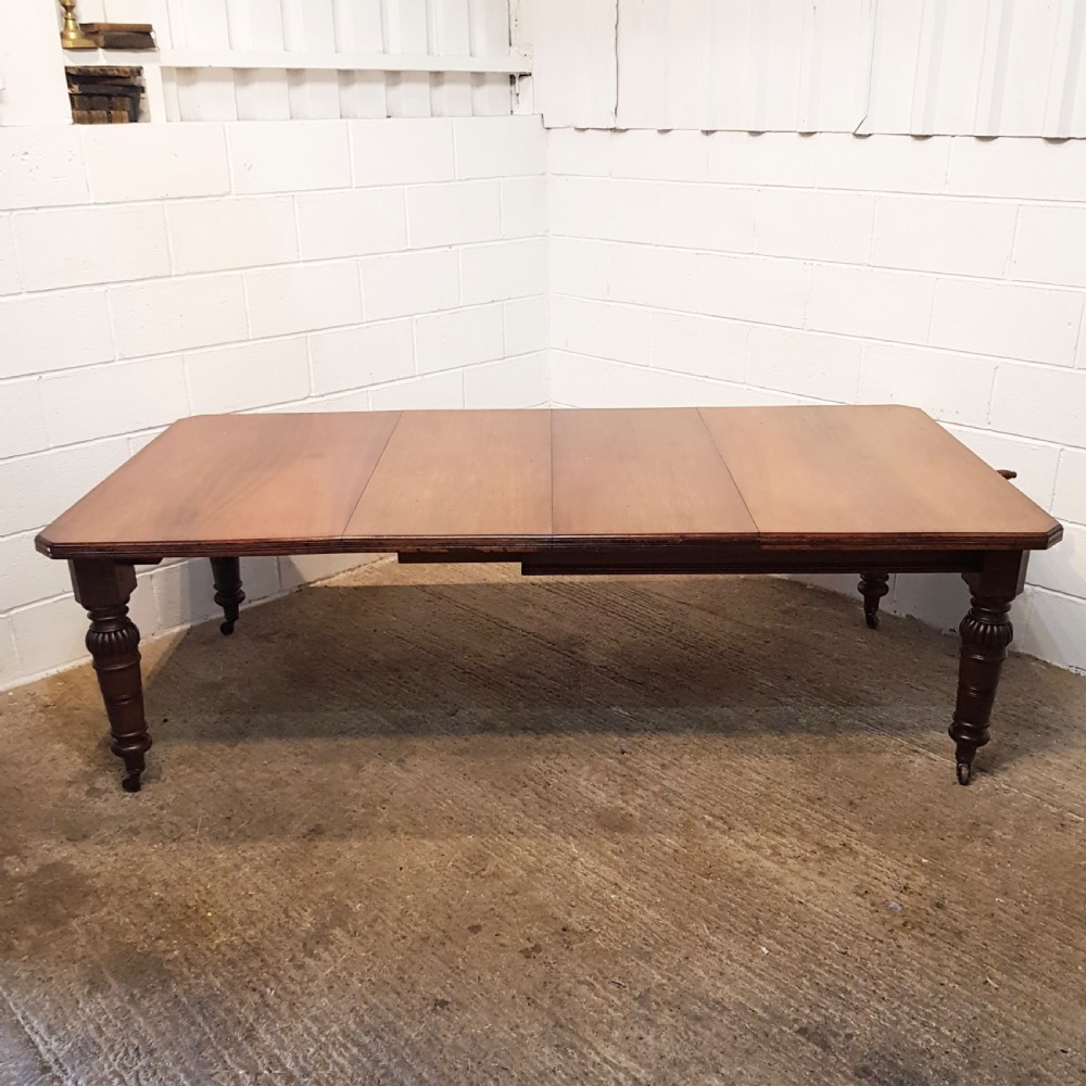 ANTIQUE VICTORIAN WALNUT EXTENDING DINING TABLE C1880 View VIII