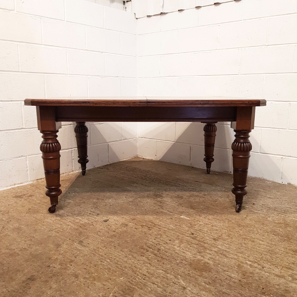ANTIQUE VICTORIAN WALNUT EXTENDING DINING TABLE C1880 View IX