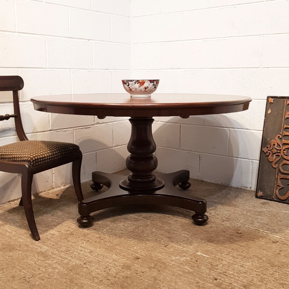 ANTIQUE VICTORIAN. MAHOGANY CIRCULAR TILT TOP BREAKFAST DINING TABLE C1880  View IX