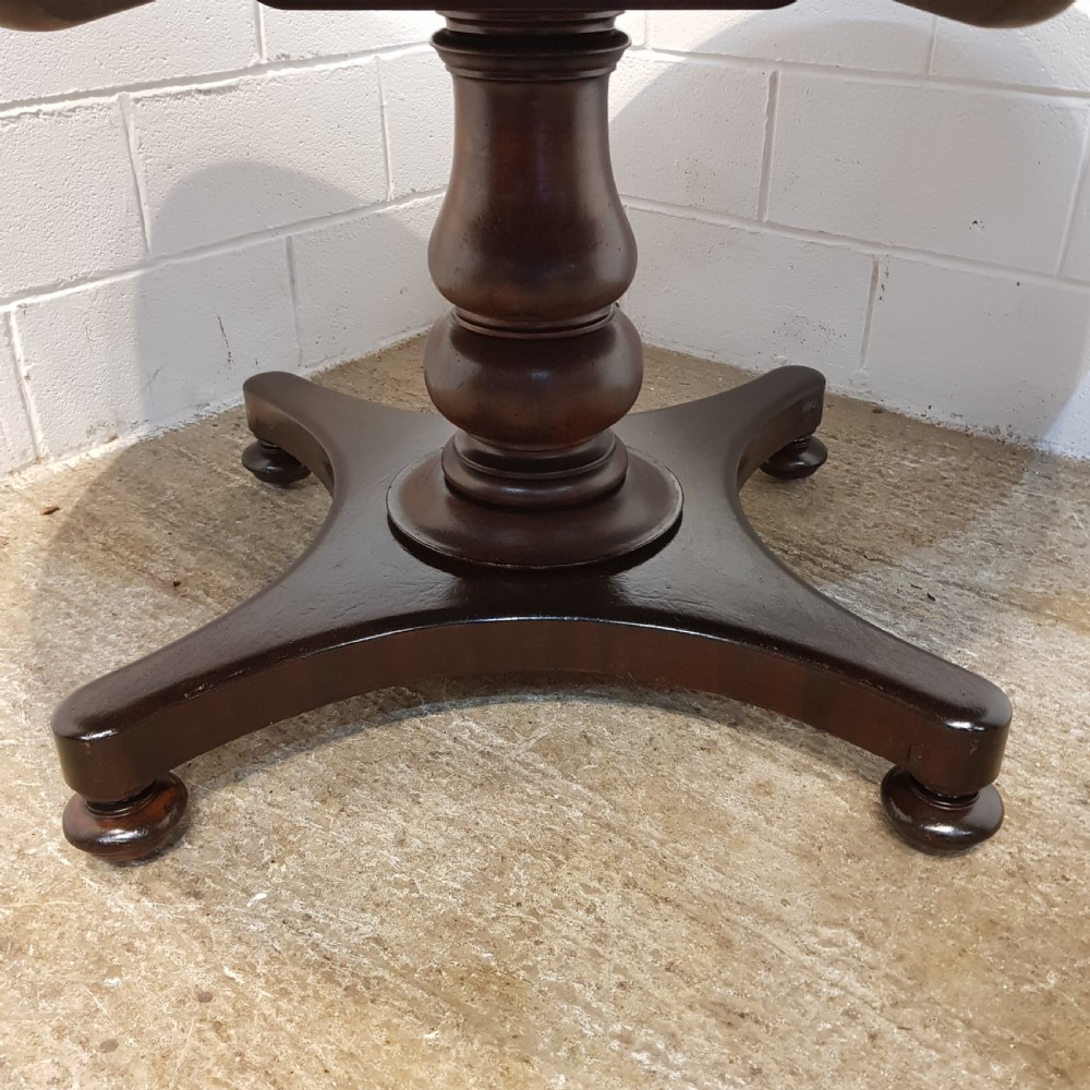 ANTIQUE VICTORIAN. MAHOGANY CIRCULAR TILT TOP BREAKFAST DINING TABLE C1880  View X