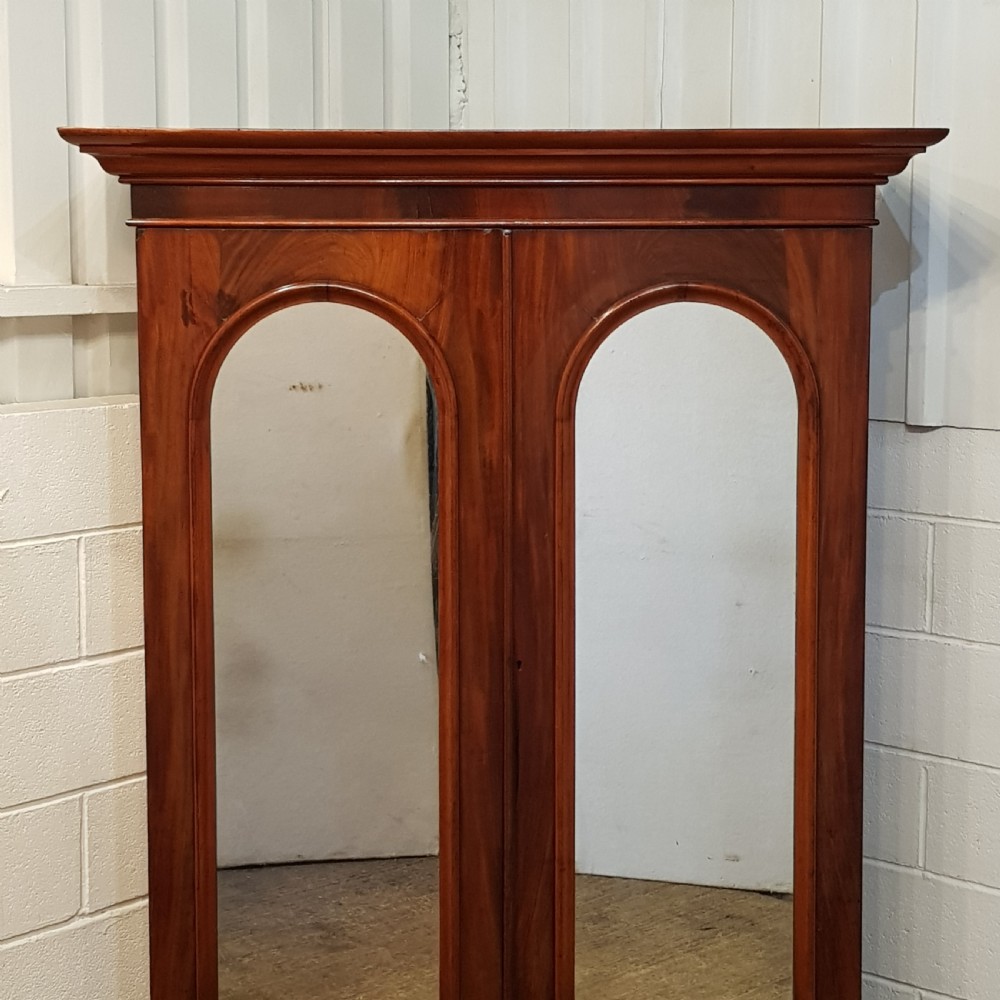 ANTIQUE VICTORIAN MAHOGANY DOUBKE WARDROBE C1880 View VIII