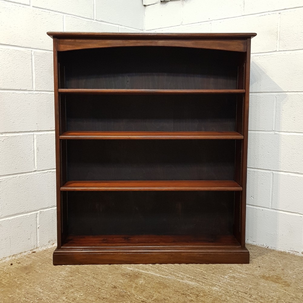 ANTIQUE EDWARDIAN MAHOGANY OPEN BOOKCASE C1900 View II
