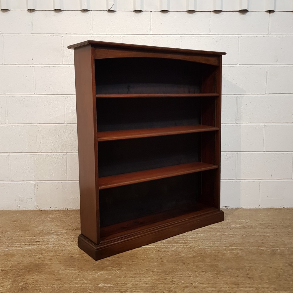 ANTIQUE EDWARDIAN MAHOGANY OPEN BOOKCASE C1900 View III