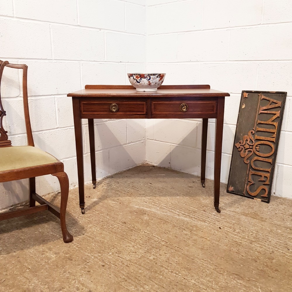 ANTIQUE EDWARDIAN MAHOGANY SIDE TABLE BY HEALS & SON C1900 View IX