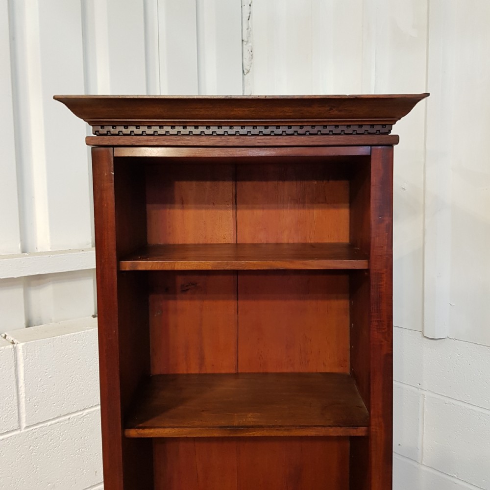 ANTIQUE VICTORIAN MAHOGANY TALL OPEN BOOKCASE C1880 View IV
