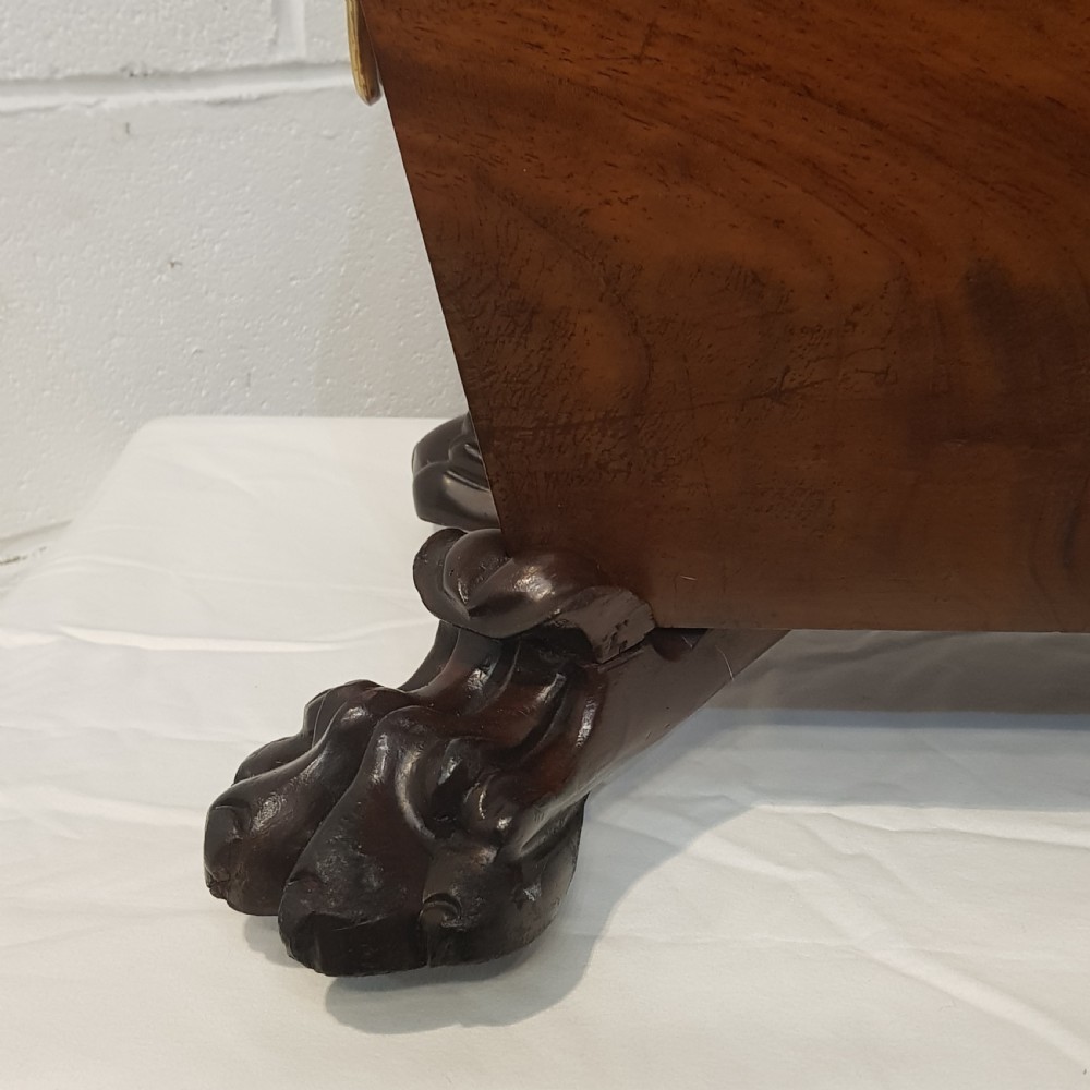 ANTIQUE REGENCY MAHOGANY SARCOPHAGUS C1820  View VII