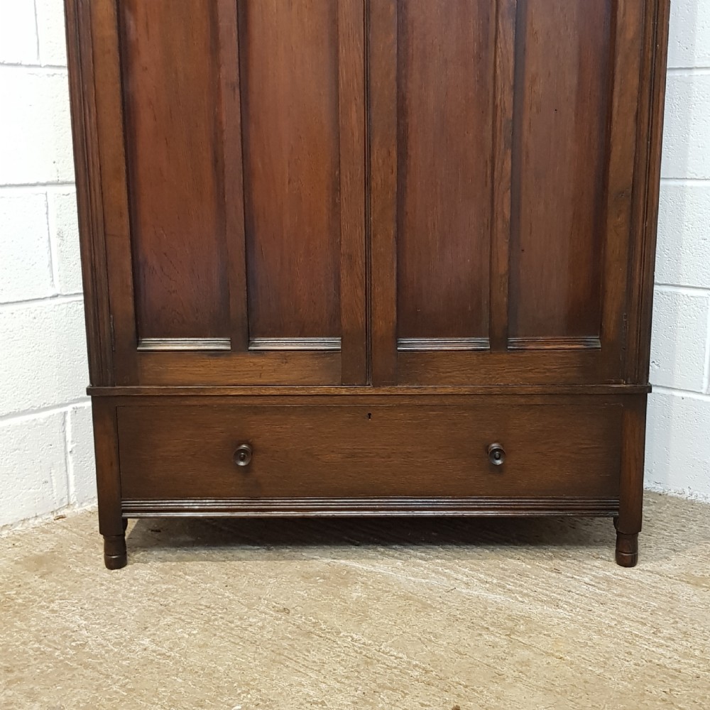 ANTIQUE OAK DOUBLE WARDROBE C1920 View IV