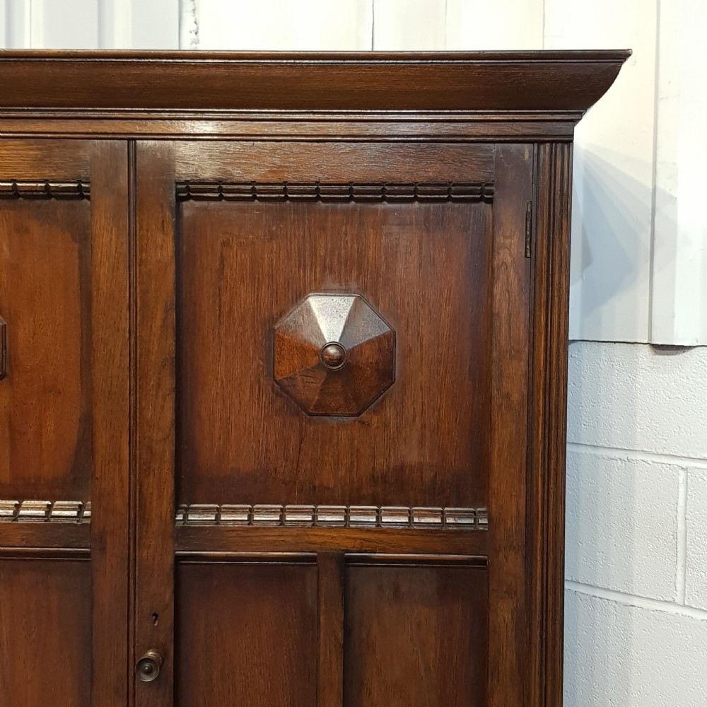 ANTIQUE OAK DOUBLE WARDROBE C1920 View VI