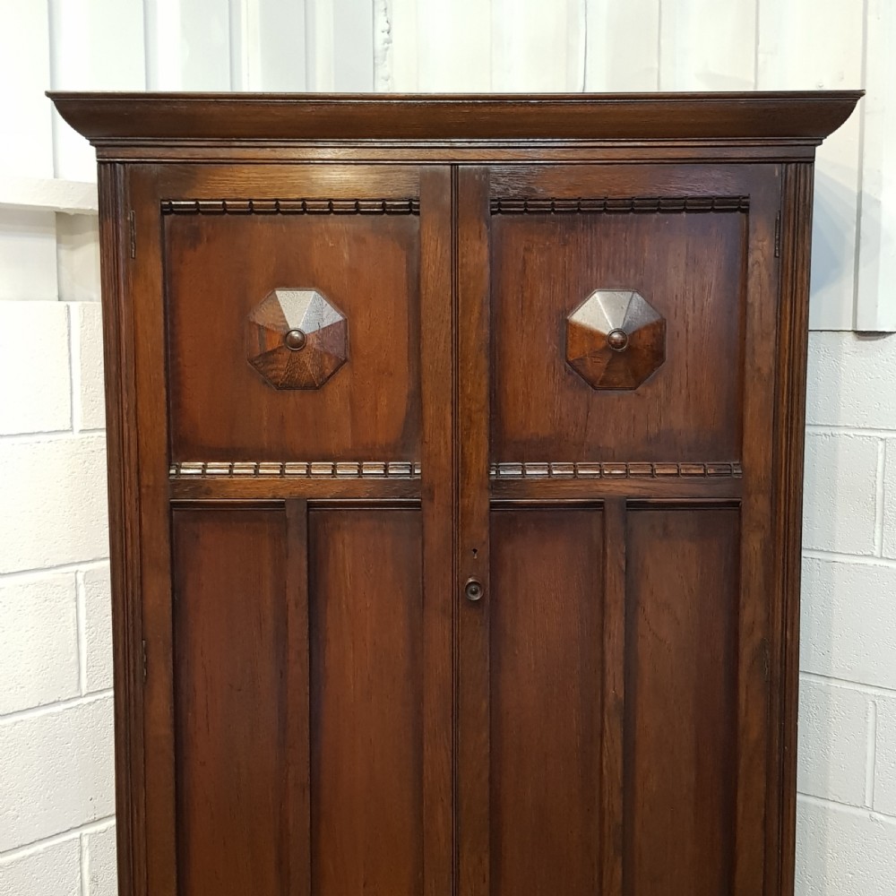 ANTIQUE OAK DOUBLE WARDROBE C1920 View VII