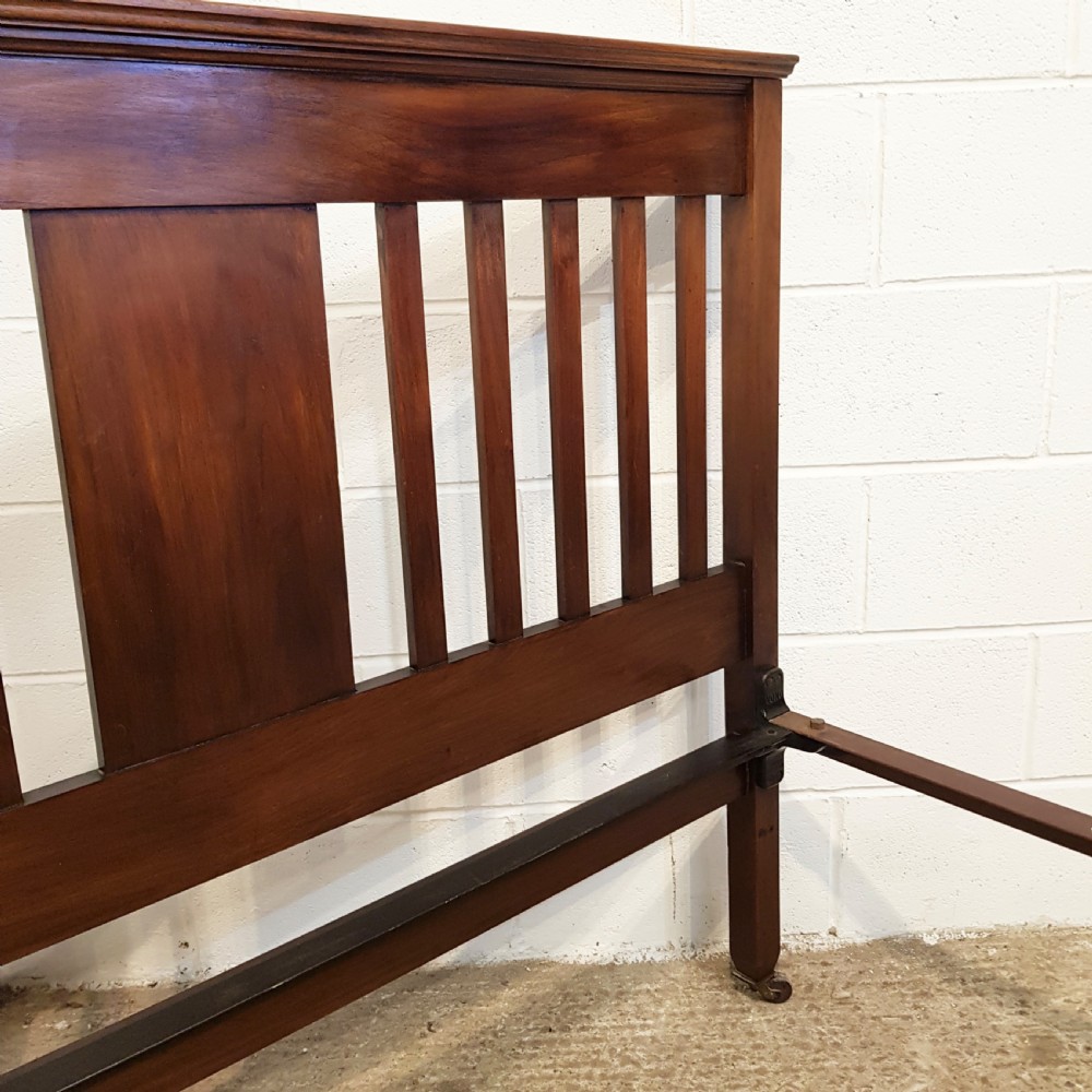 ANTIQUE EDWARDIAN MAHOGANY DOUBLE BED C1900 View IV
