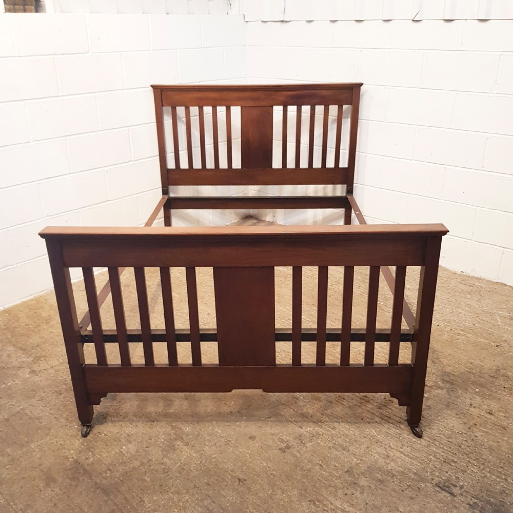 ANTIQUE EDWARDIAN MAHOGANY DOUBLE BED C1900 View VI