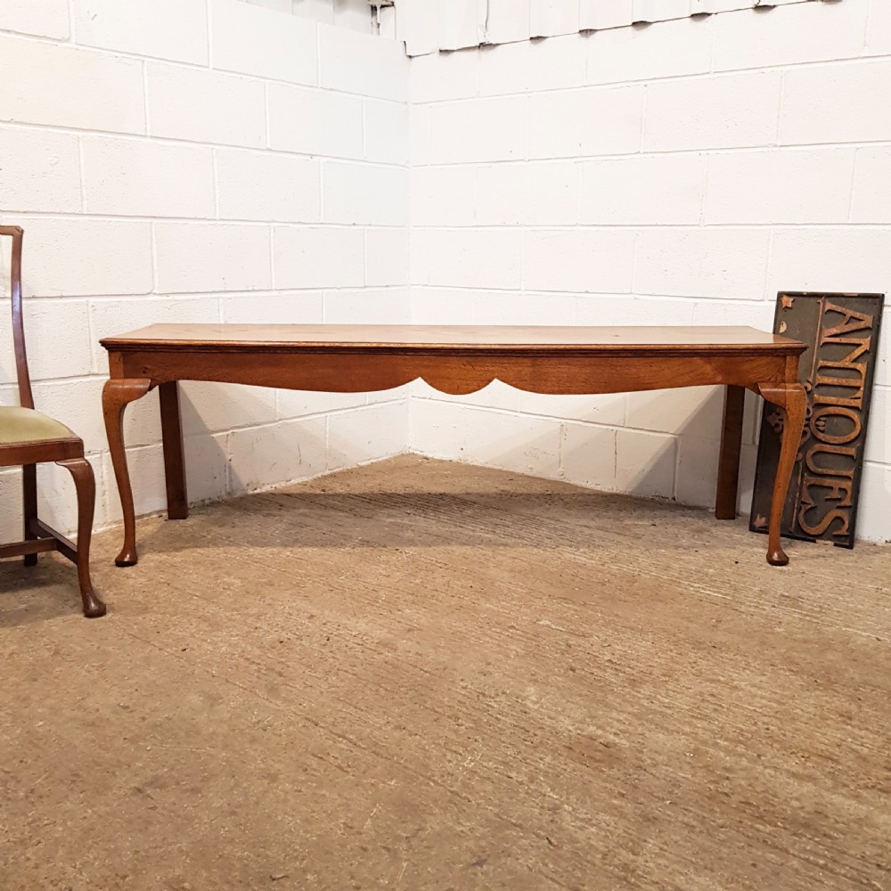 ANTIQUE VICTORIAN OAK HALL BENCH C1880