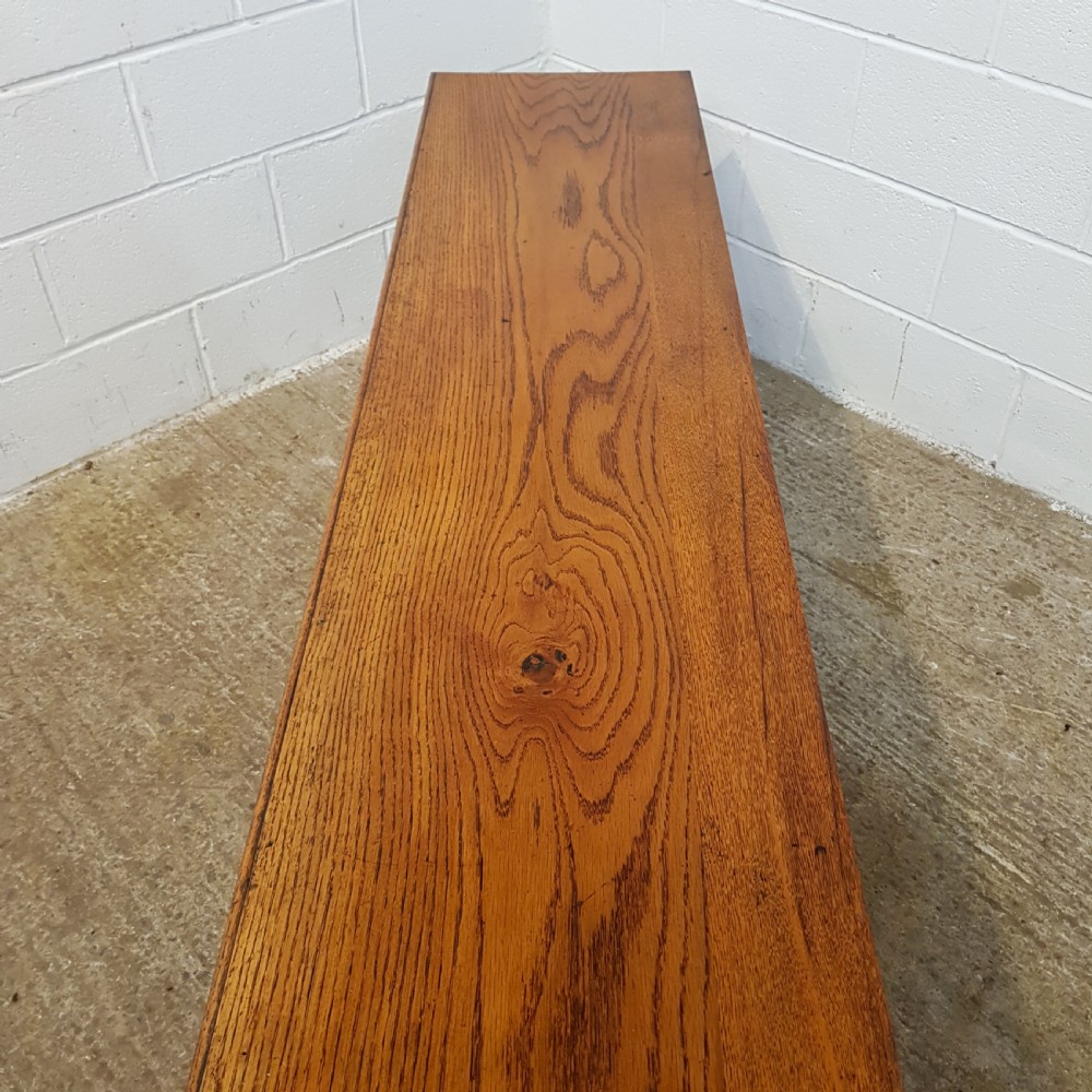 ANTIQUE VICTORIAN OAK HALL BENCH C1880 View II