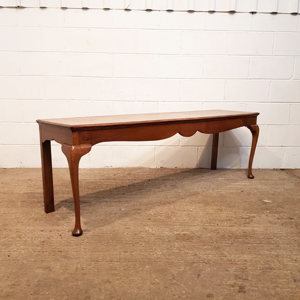 ANTIQUE VICTORIAN OAK HALL BENCH C1880 View IV