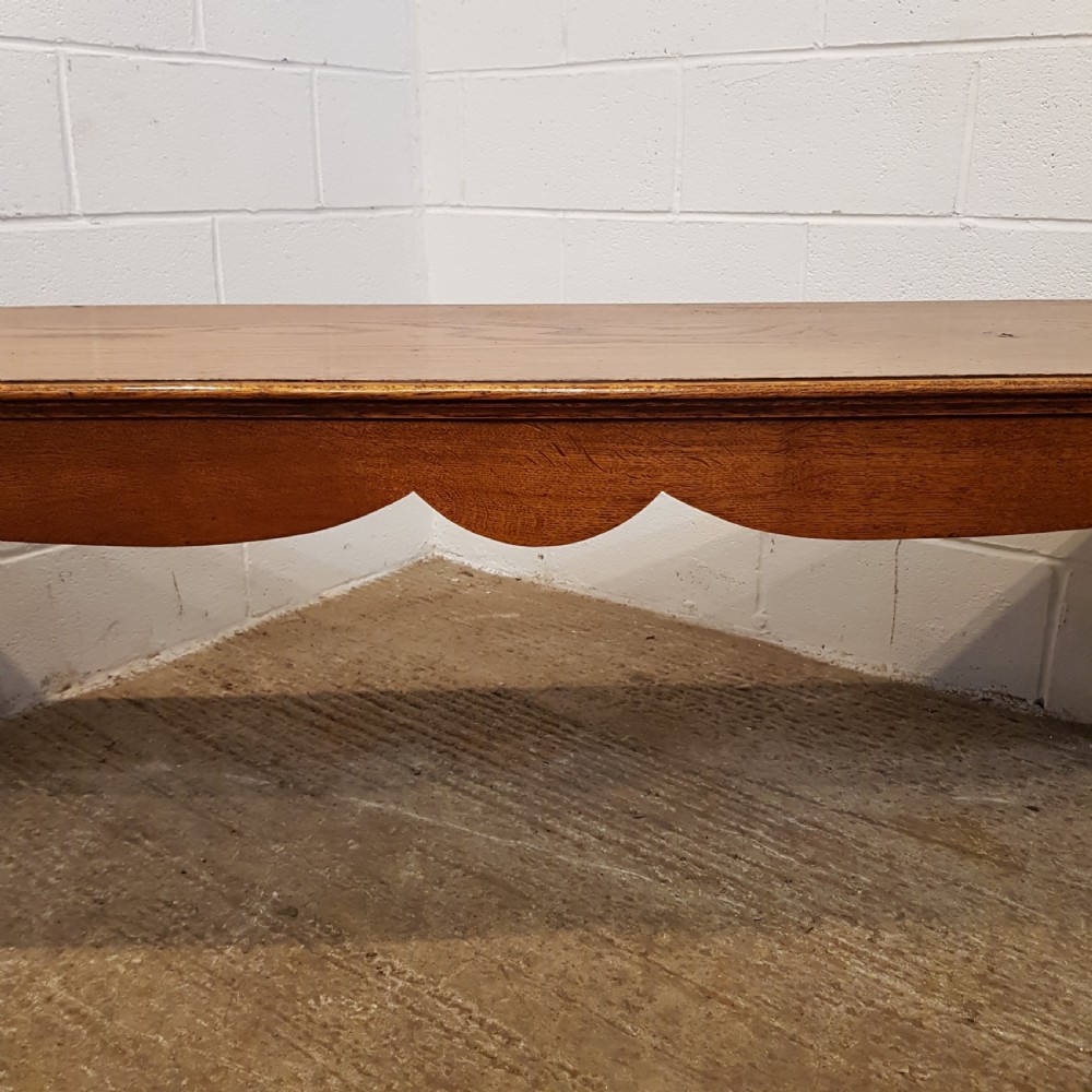 ANTIQUE VICTORIAN OAK HALL BENCH C1880 View V
