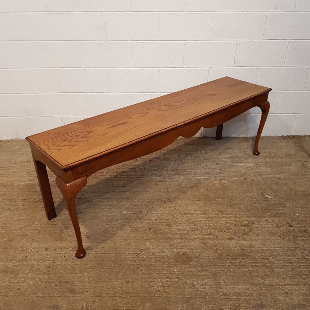 ANTIQUE VICTORIAN OAK HALL BENCH C1880 View VII