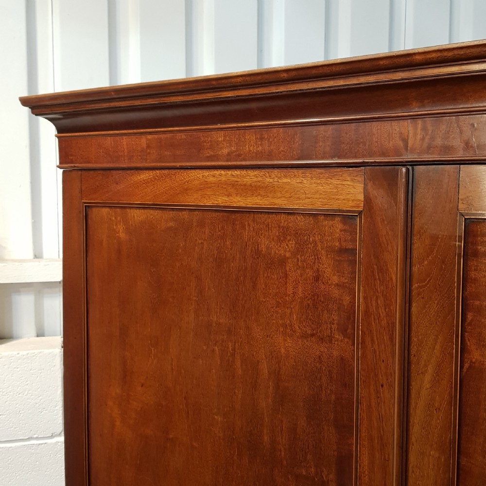 ANTIQUE REGENCY MAHOGANY Y DOUBLE WARDROBE C1820 View VII